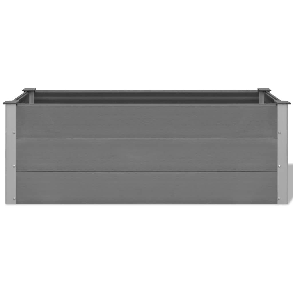 Jardinière lit surélevé plantes fleurs jardin WPC 150 x 50 x 54 cm gris - Image 2