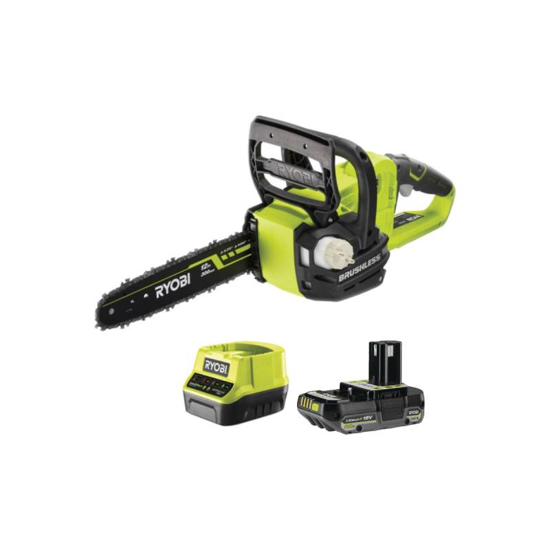 Ryobi - Pack RYOBI Tronçonneuse OCS1830 - 18V One+ Brushless - 1 Batterie 2.0Ah - 1 Chargeur rapide - Image 1