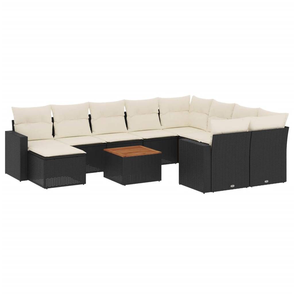 ComfortXL - Salon de Jardin Noir et Blanc 11 Pièces Modulable Résine Tressée pour 10 Personnes – ComfortXL Outdoor Living - Image 2