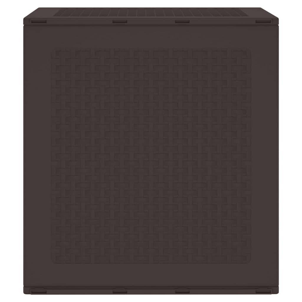 Coffre de Rangement Extérieur en Polypropylène Design Moderne pour Terrasse Jardin Marron 55 cm – ComfortXL Outdoor Living - Image 6