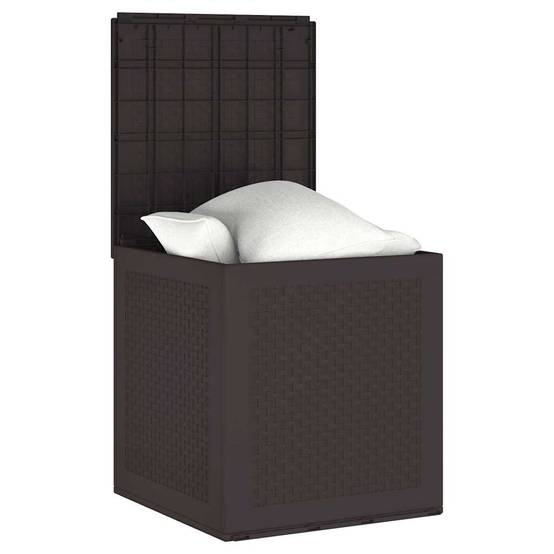 Coffre de Rangement Extérieur en Polypropylène Design Moderne pour Terrasse Jardin Marron 55 cm – ComfortXL Outdoor Living - Image 3