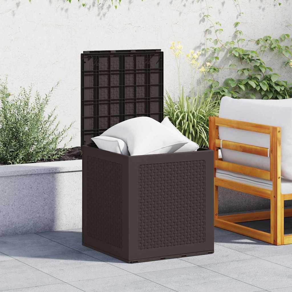 Coffre de Rangement Extérieur en Polypropylène Design Moderne pour Terrasse Jardin Marron 55 cm – ComfortXL Outdoor Living - Image 4