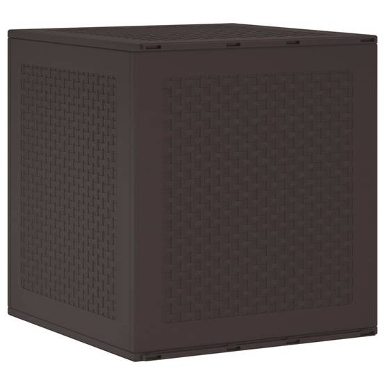 Coffre de Rangement Extérieur en Polypropylène Design Moderne pour Terrasse Jardin Marron 55 cm – ComfortXL Outdoor Living - Image 2