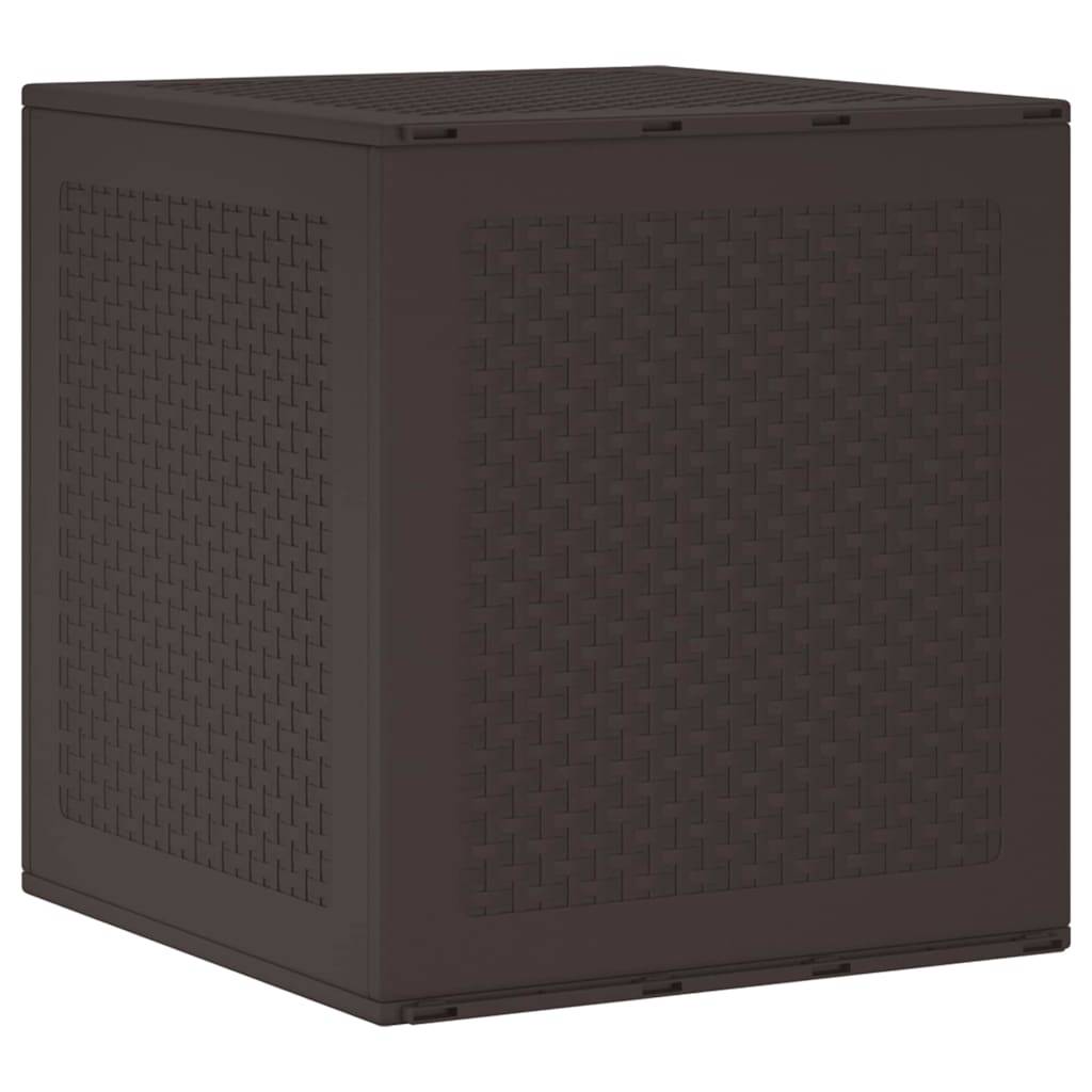Coffre de Rangement Extérieur en Polypropylène Design Moderne pour Terrasse Jardin Marron 55 cm – ComfortXL Outdoor Living - Image 2