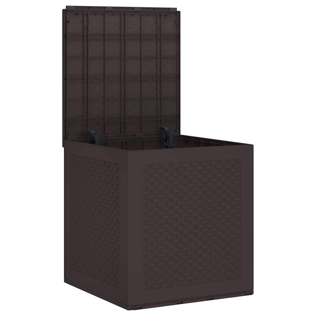 Coffre de Rangement Extérieur en Polypropylène Design Moderne pour Terrasse Jardin Marron 55 cm – ComfortXL Outdoor Living - Image 5