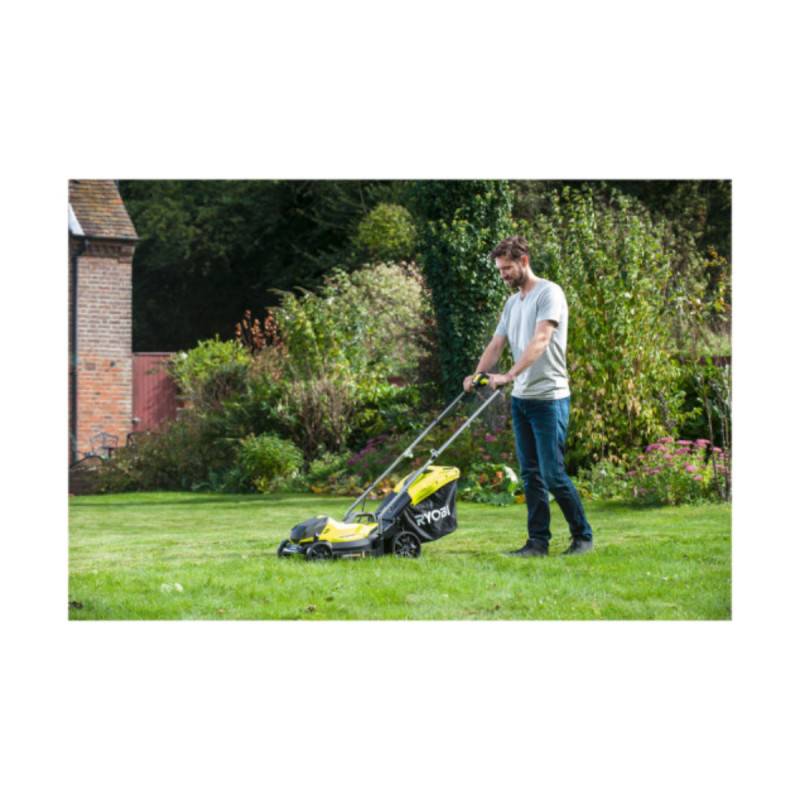 Ryobi - Tondeuse poussée RYOBI 18V OnePlus RLM18X33B40 - Batterie 4.0Ah - Chargeur - Coupe-bordures OFFERT - Image 3