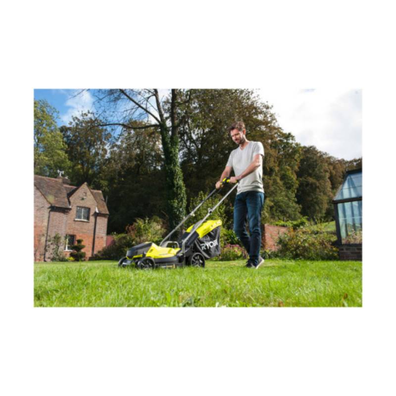 Ryobi - Tondeuse poussée RYOBI 18V OnePlus RLM18X33B40 - Batterie 4.0Ah - Chargeur - Coupe-bordures OFFERT - Image 4