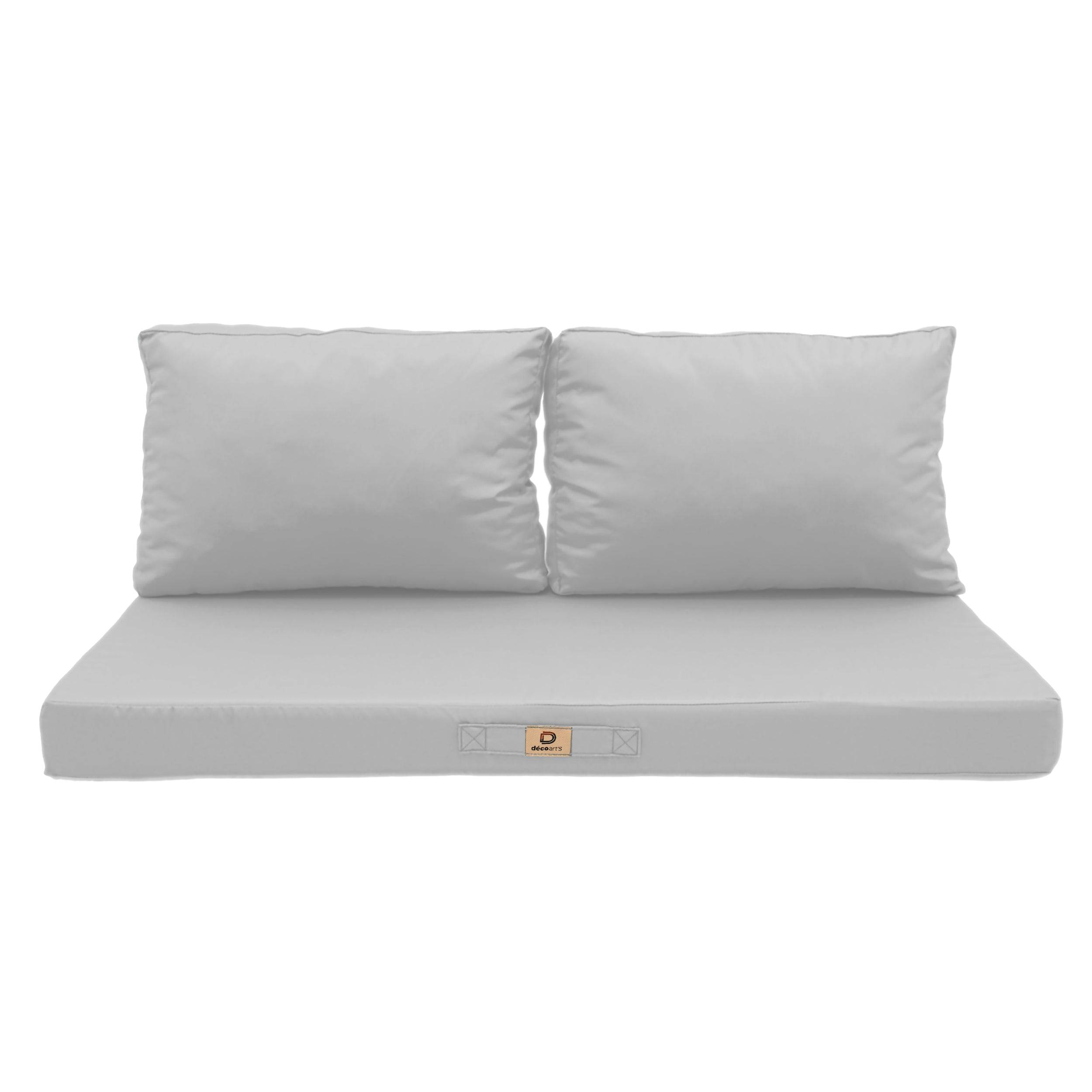 Coussins pour salon de jardin déhoussable 100x50cm Gris galet - Déco arts - Image 3