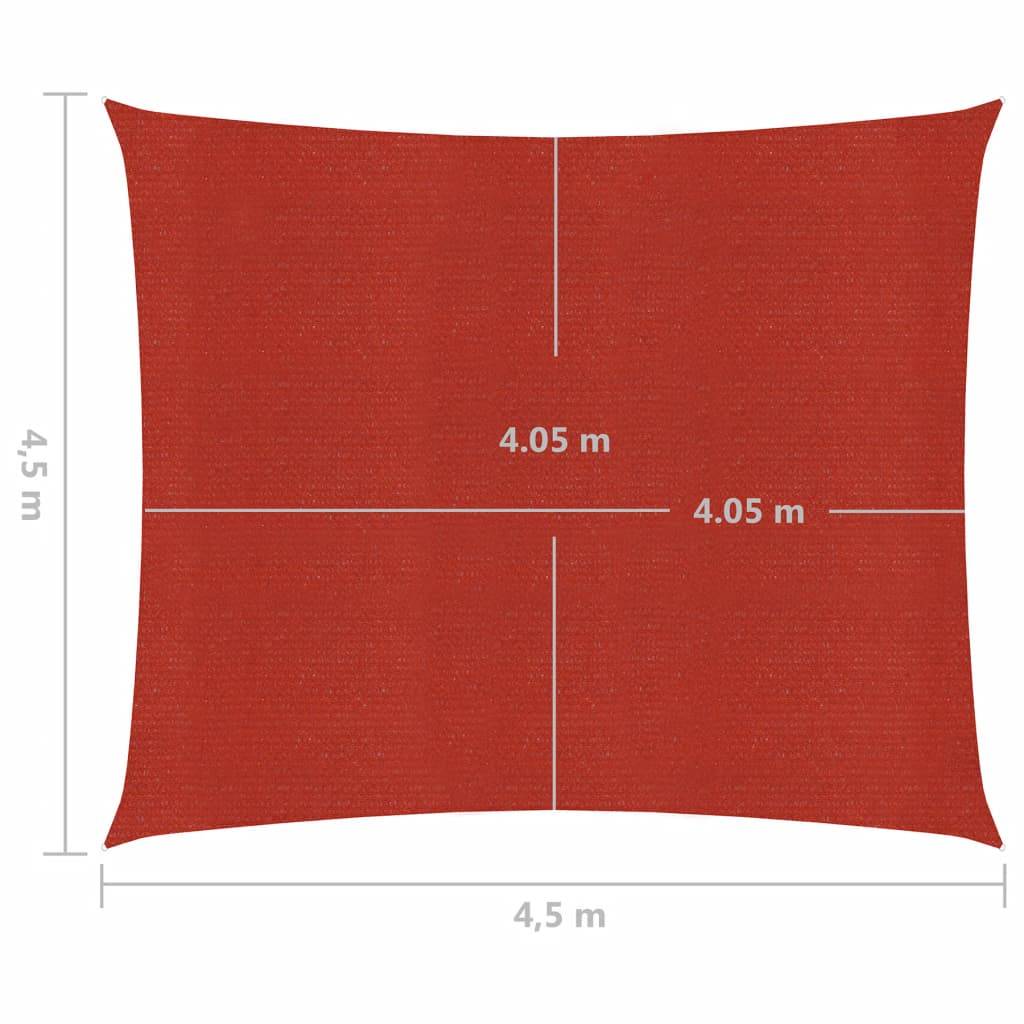 Helloshop26 - Voile toile d'ombrage parasol 160 g/m² PEHD 4,5 x 4,5 m rouge - Image 6