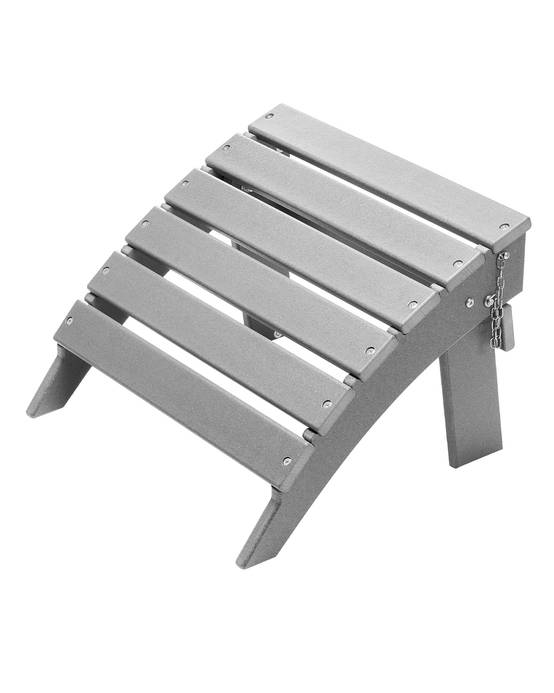 VEVOR Repose-pieds pliable Adirondack, PEHD, 430x480x330mm, gris. - Image 1