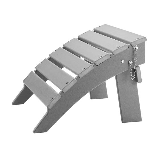 VEVOR Repose-pieds pliable Adirondack, PEHD, 430x480x330mm, gris. - Image 9