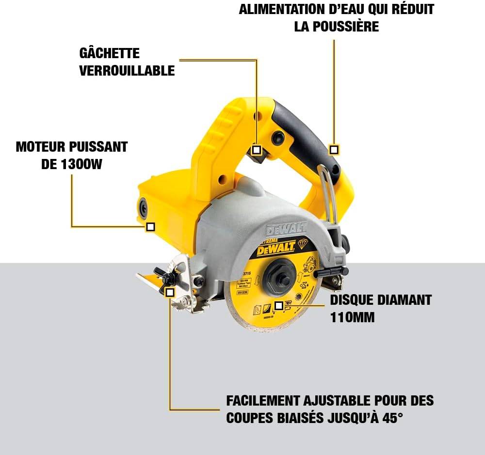 Scie circulaire à matériaux 1300 W - 110 mm - DEWALT - DWC410-QS - Image 6