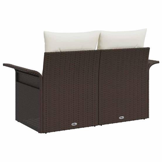 Vidaxl - Canapé de jardin avec coussin Marron 141 x 62 x 69 cm polyrotin vidaXL 42006693 - Image 5