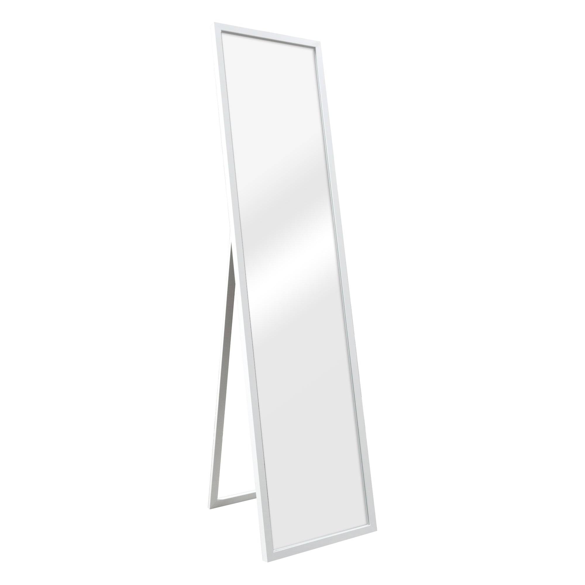 Helloshop26 - Miroir sur pied psyché inclinable 150 x 35 cm blanc - Image 1