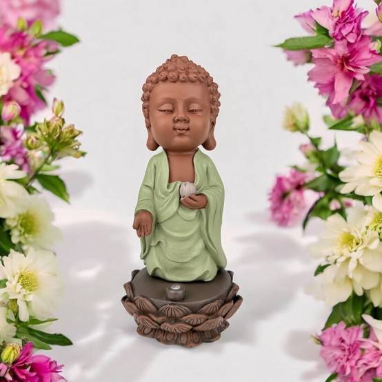 Zen Light - Statue Bouddha Porte-Encens Kasyapa-Création authentique-Ambiance zen et harmonieuse-idée cadeau-H25cm–Zen'Light - Image 1