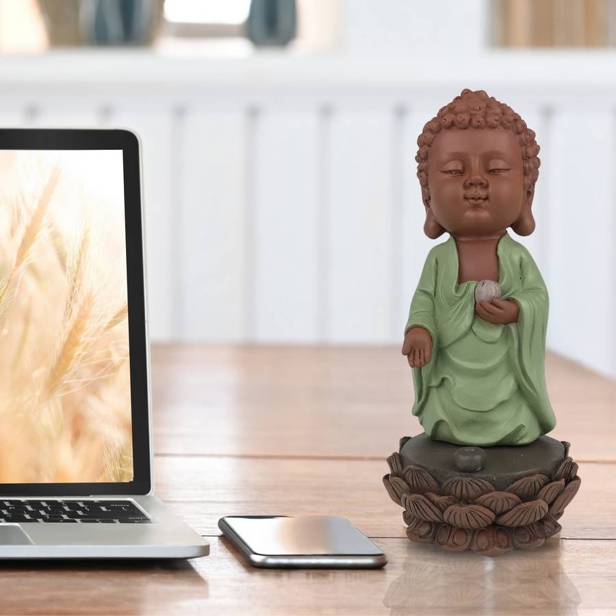 Zen Light - Statue Bouddha Porte-Encens Kasyapa-Création authentique-Ambiance zen et harmonieuse-idée cadeau-H25cm–Zen'Light - Image 7