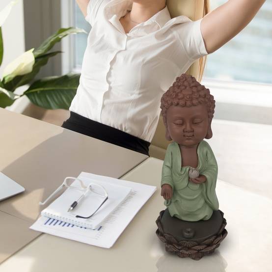 Zen Light - Statue Bouddha Porte-Encens Kasyapa-Création authentique-Ambiance zen et harmonieuse-idée cadeau-H25cm–Zen'Light - Image 9