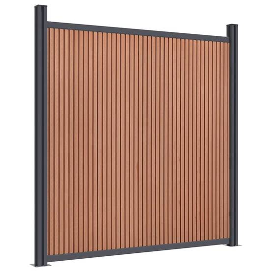 Panneau de clôture WPC marron 872 x 186 cm - PANGIVO - Image 4
