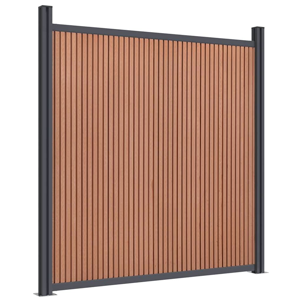 Panneau de clôture WPC marron 872 x 186 cm - PANGIVO - Image 4
