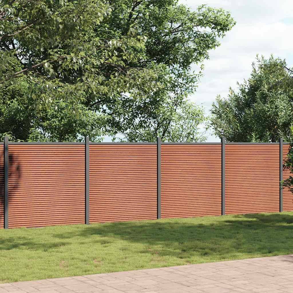 Panneau de clôture WPC marron 872 x 186 cm - PANGIVO - Image 1