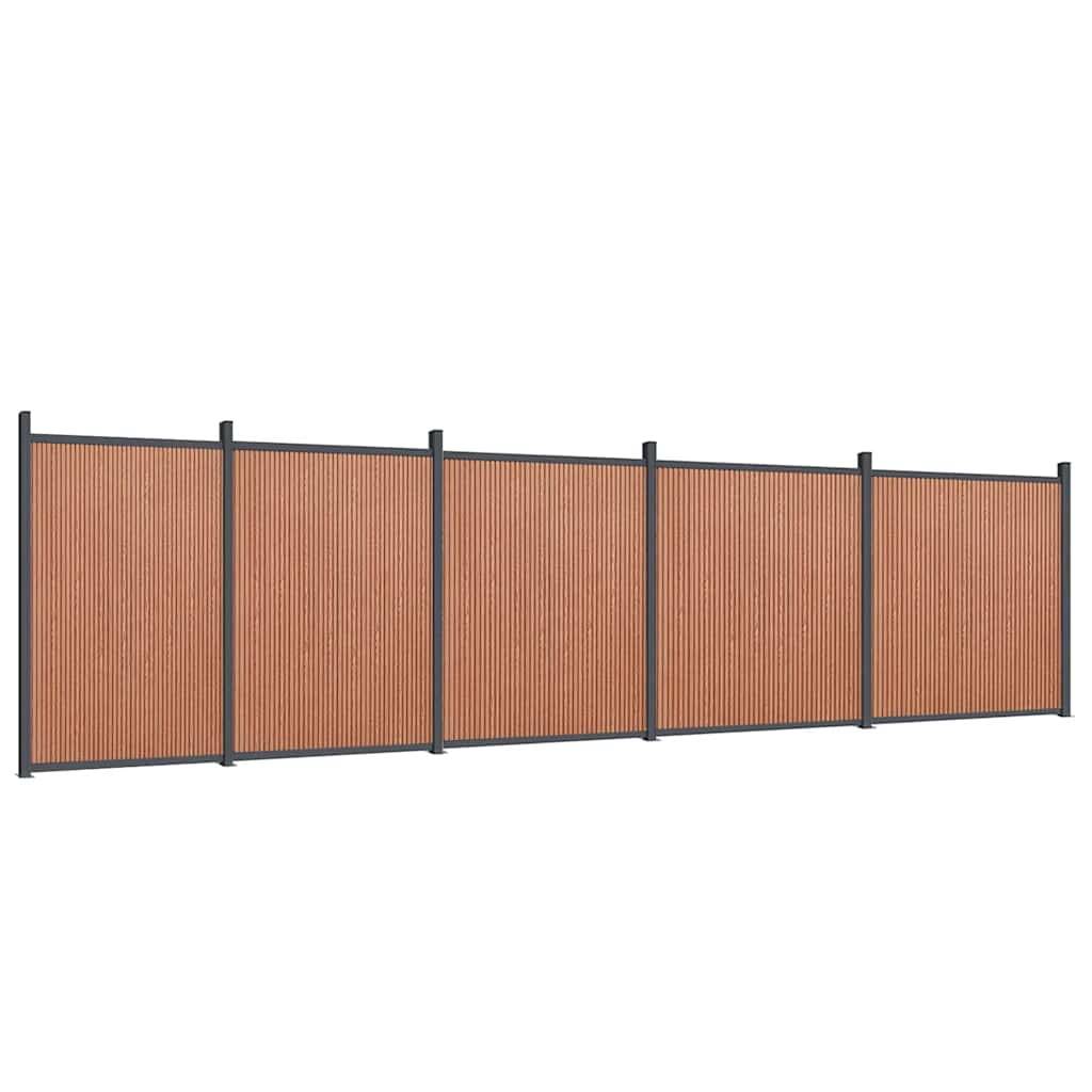 Panneau de clôture WPC marron 872 x 186 cm - PANGIVO - Image 2