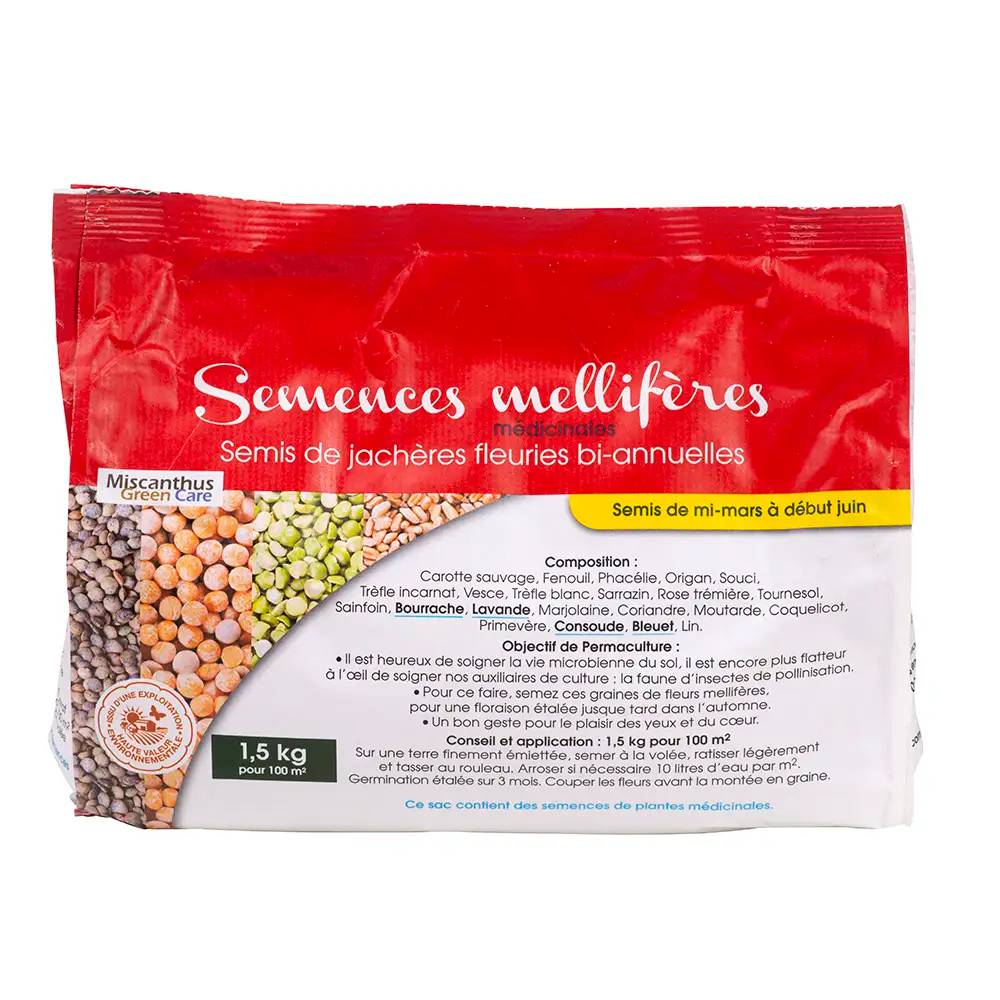 Autre - Semis de Jachères Fleuries Bi-annuelles - Semences Mellifères® (Sac de 1,5kg) - Image 4
