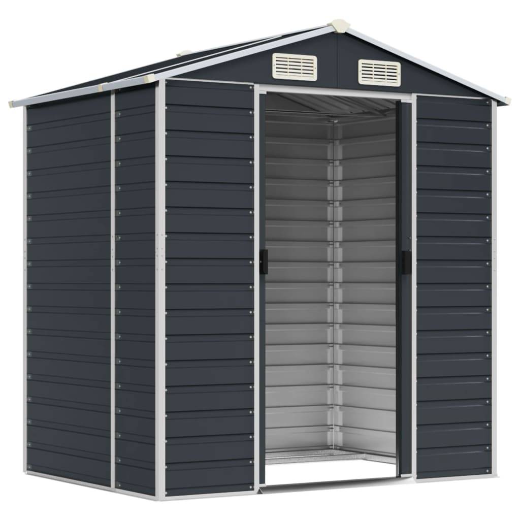 Vidaxl - Abri de jardin anthracite 191x130x198 cm acier galvanisé vidaXL 3188253 - Image 9