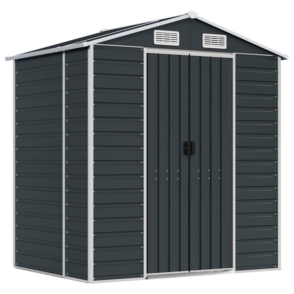 Vidaxl - Abri de jardin anthracite 191x130x198 cm acier galvanisé vidaXL 3188253 - Image 2