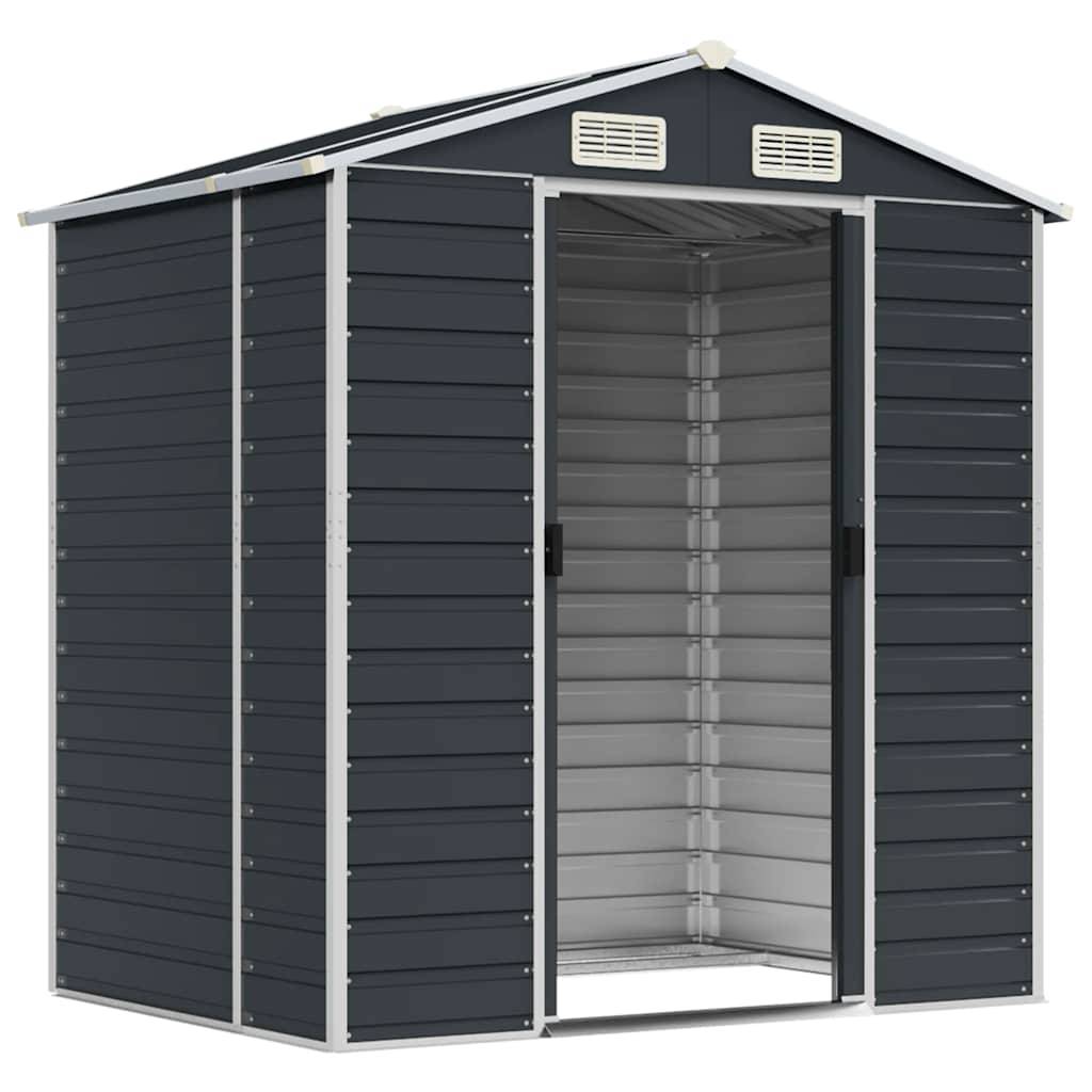 Vidaxl - Abri de jardin anthracite 191x130x198 cm acier galvanisé vidaXL 3188253 - Image 9