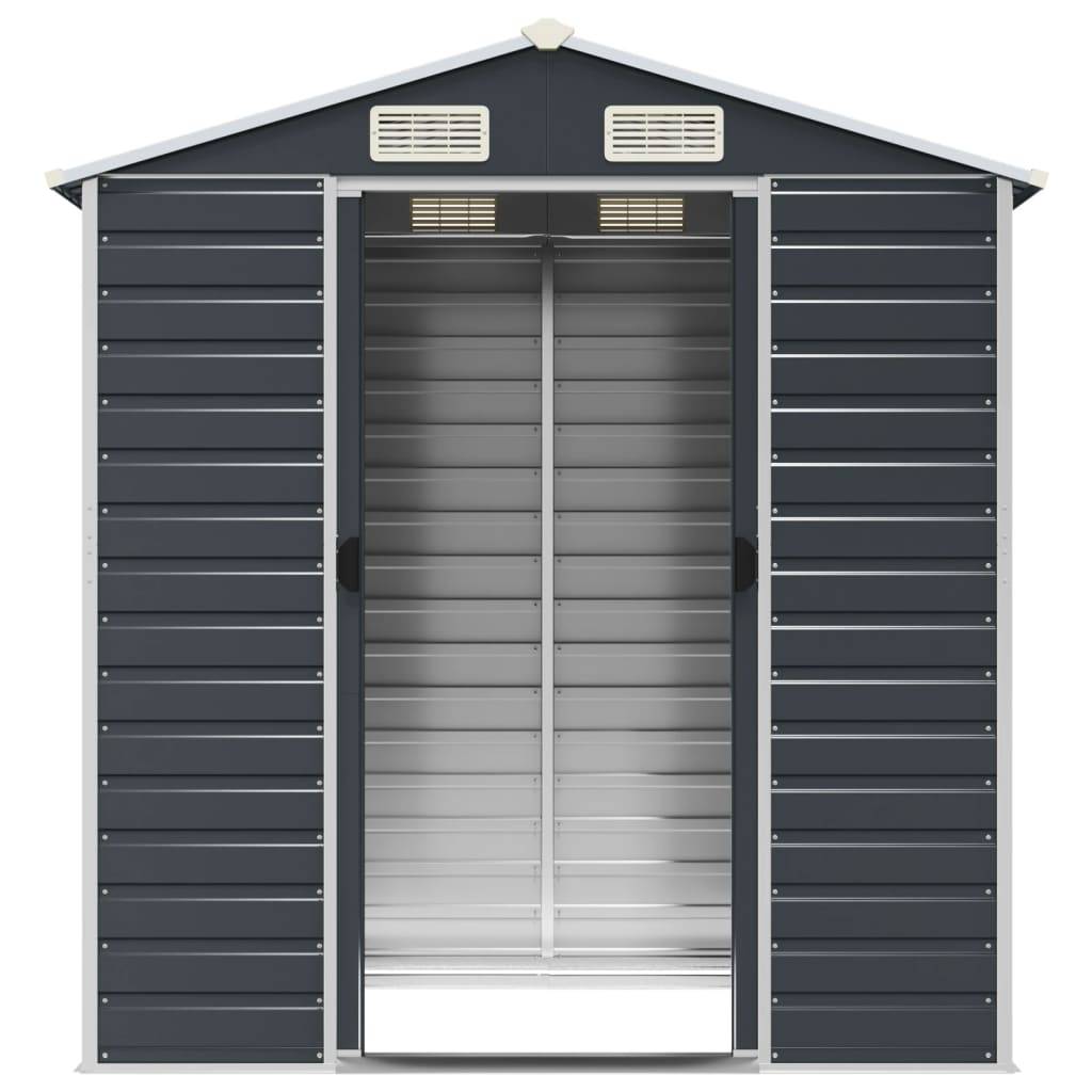 Vidaxl - Abri de jardin anthracite 191x130x198 cm acier galvanisé vidaXL 3188253 - Image 6