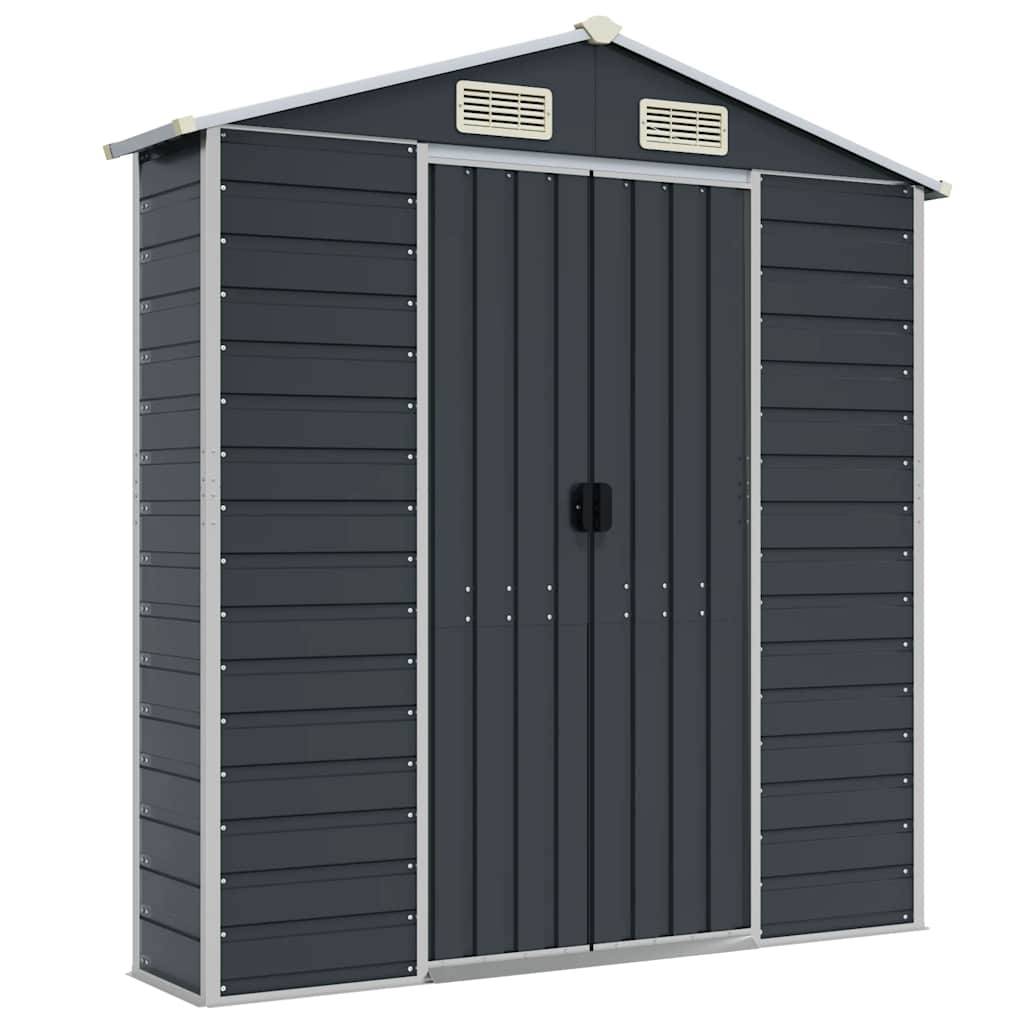 Vidaxl - Abri de jardin anthracite 191x130x198 cm acier galvanisé vidaXL 3188253 - Image 7