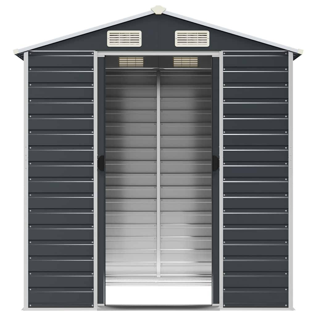 Vidaxl - Abri de jardin anthracite 191x130x198 cm acier galvanisé vidaXL 3188253 - Image 6