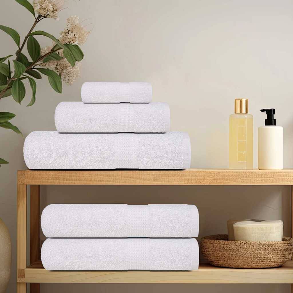Serviettes de douche FROGN 2 pcs blanc 70x140 cm 360 g/m² Maison Chic - Image 3