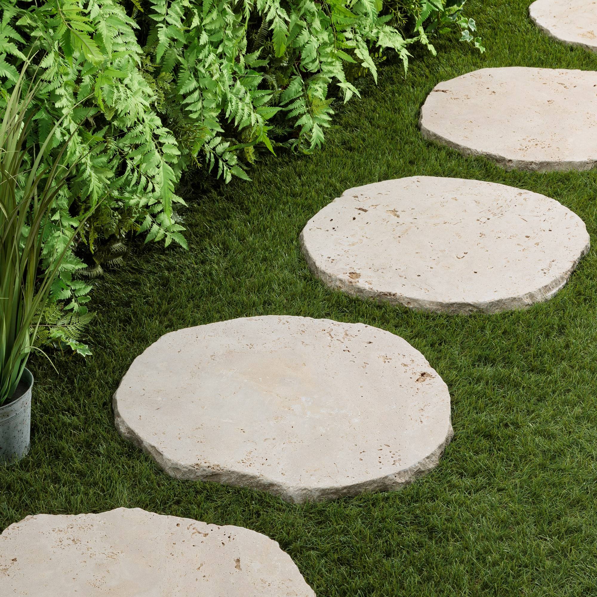 Pas japonais Irrégulier Travertin Beige Nuancé 55-60x3 cm (à l'unité) - RO'MA NATURE - Image 4