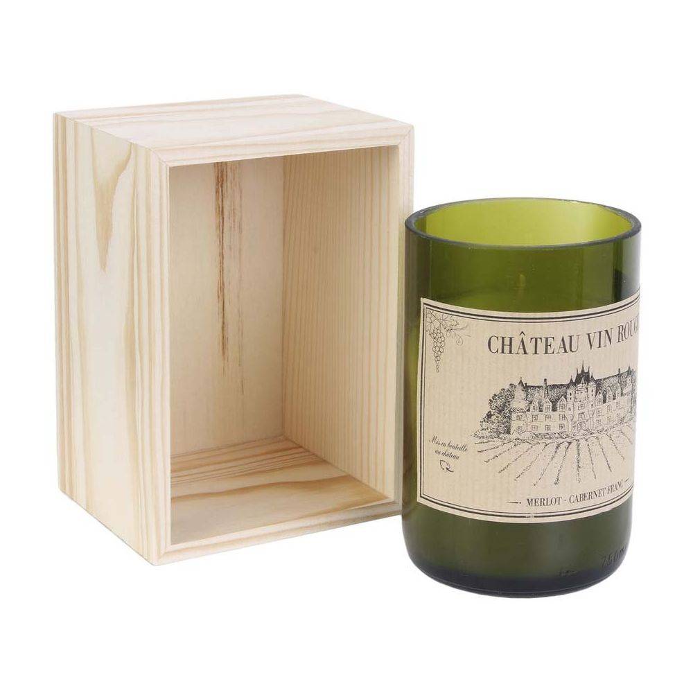 The Home Deco Factory - Bougie senteur bois de Santal en coffret oenologie Château vin rouge - Image 3