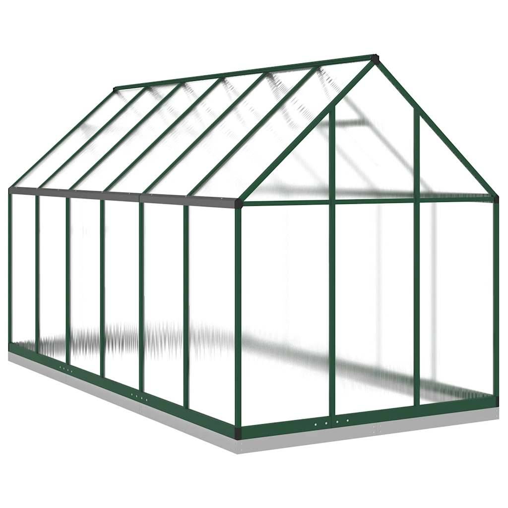 Serre de Jardin Aluminium Polycarbonate Base Incluse 334x169x202cm Vert - ComfortXL Outdoor Living - Image 5