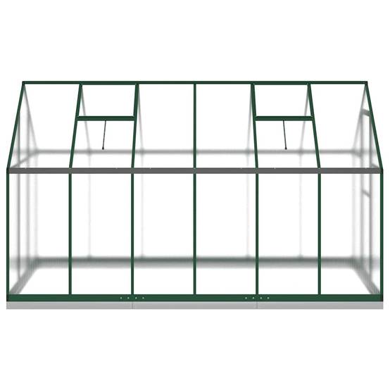 Serre de Jardin Aluminium Polycarbonate Base Incluse 334x169x202cm Vert - ComfortXL Outdoor Living - Image 4