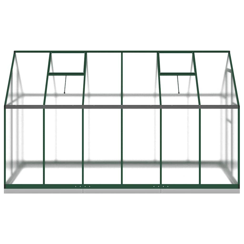 Serre de Jardin Aluminium Polycarbonate Base Incluse 334x169x202cm Vert - ComfortXL Outdoor Living - Image 4