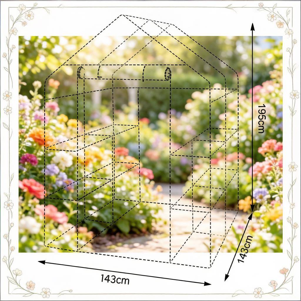 Serre de jardin PE et acier pour tomates et plantes protection hivernage 143x143x195cm Blanc - ComfortXL Outdoor Living - Image 4