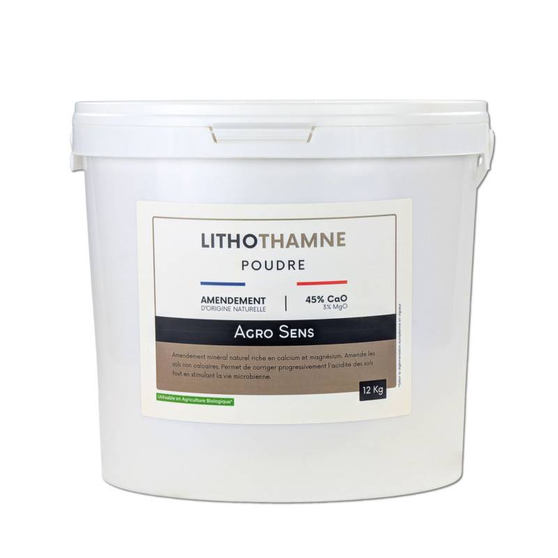 Lithothamne en poudre - Amendement calcaire naturel pour le jardin - Seau 12 kg - Image 1