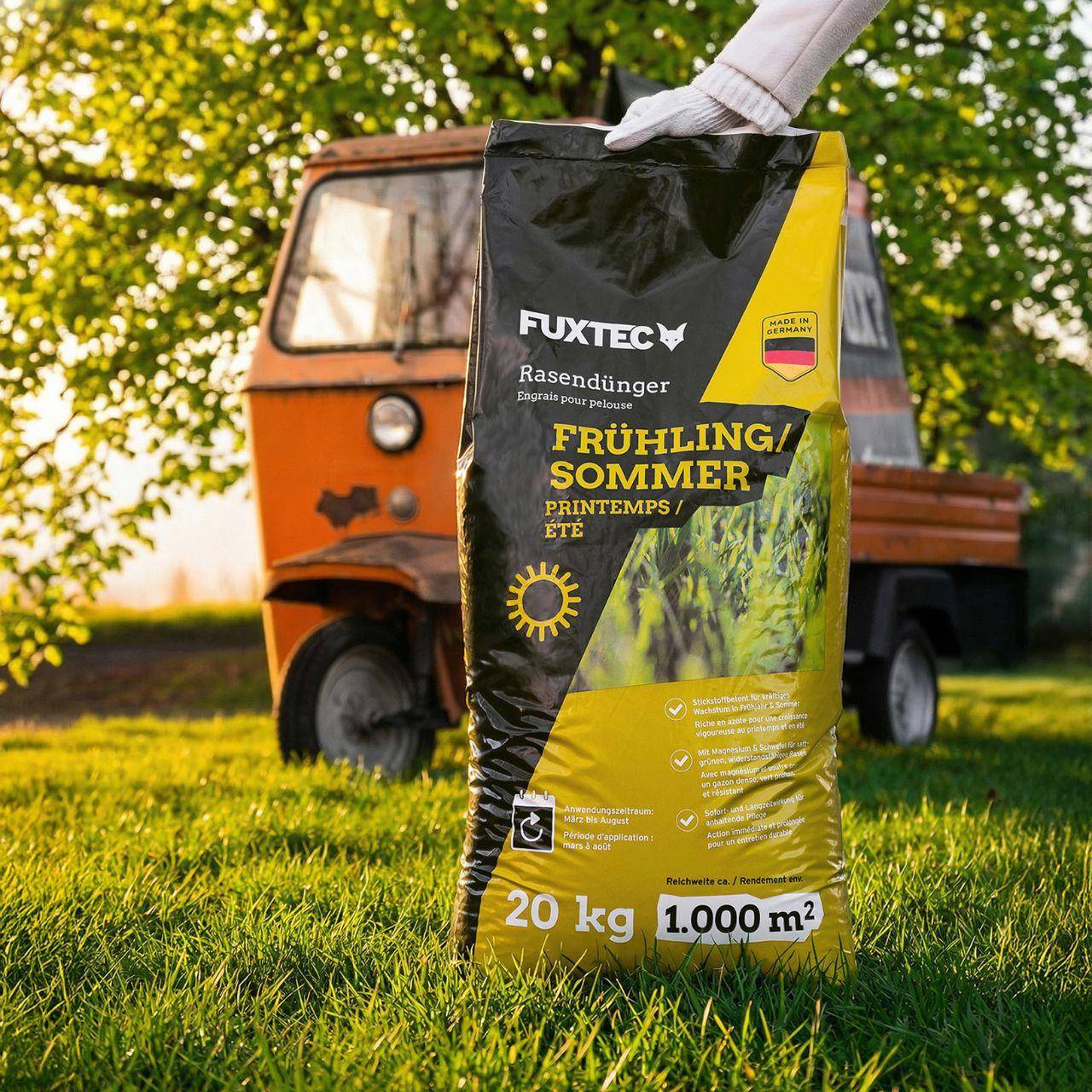 Engrais gazon printemps été FUXTEC FX-RDFS20 NPK  organo-minéral avec magnésium et soufre 20 kg - Image 3