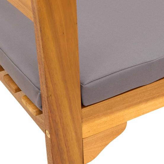 Vidaxl - Banc rose Naturel 114 x 46 x 82,5 cm Bois d'Acacia Massif vidaXL 42024773 - Image 9