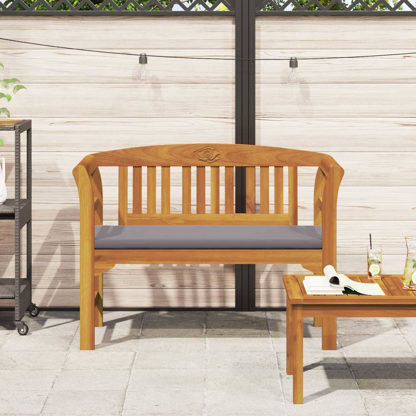 Vidaxl - Banc rose Naturel 114 x 46 x 82,5 cm Bois d'Acacia Massif vidaXL 42024773 - Image 4