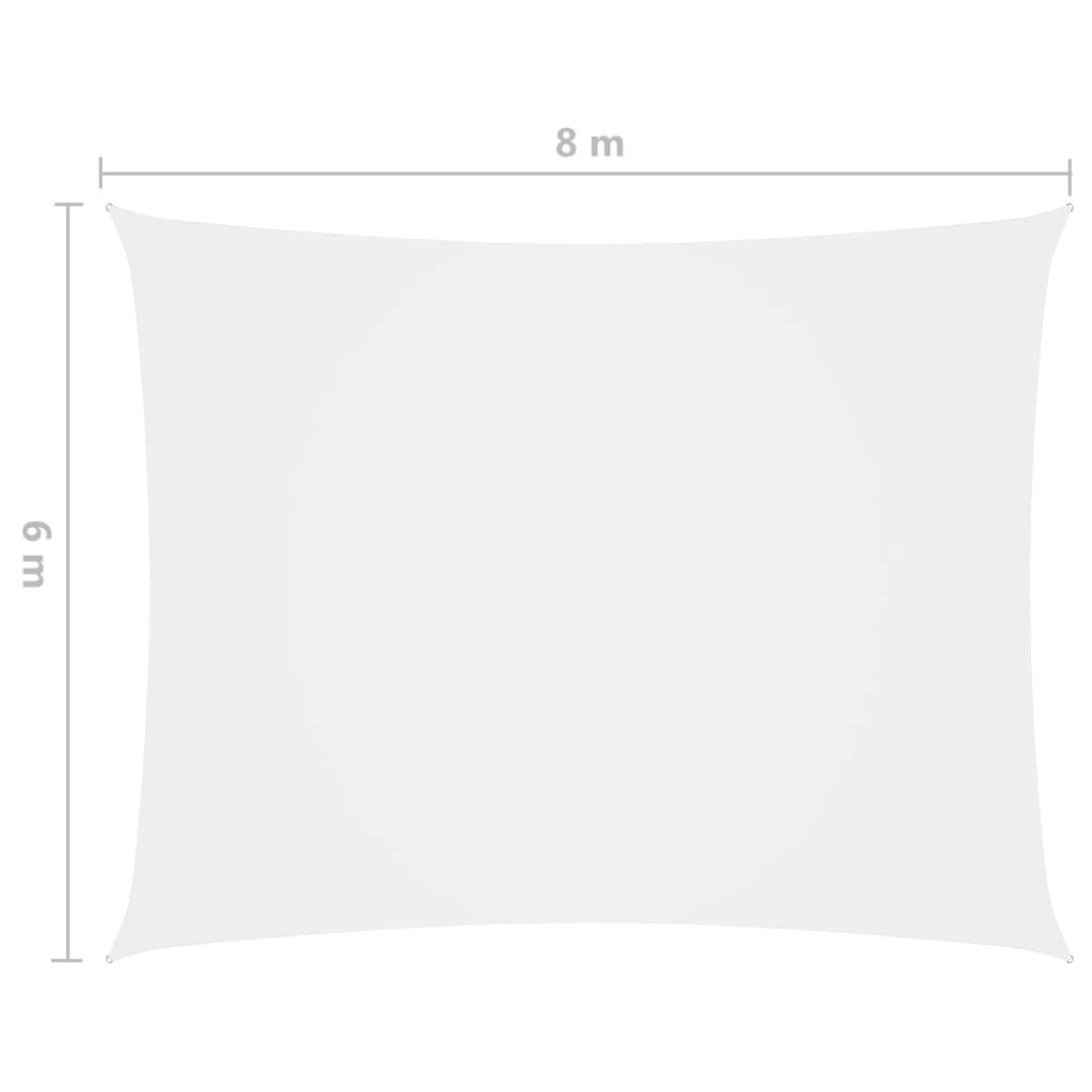 Helloshop26 - Voile toile d'ombrage parasol tissu oxford rectangulaire 6 x 8 m blanc - Image 5