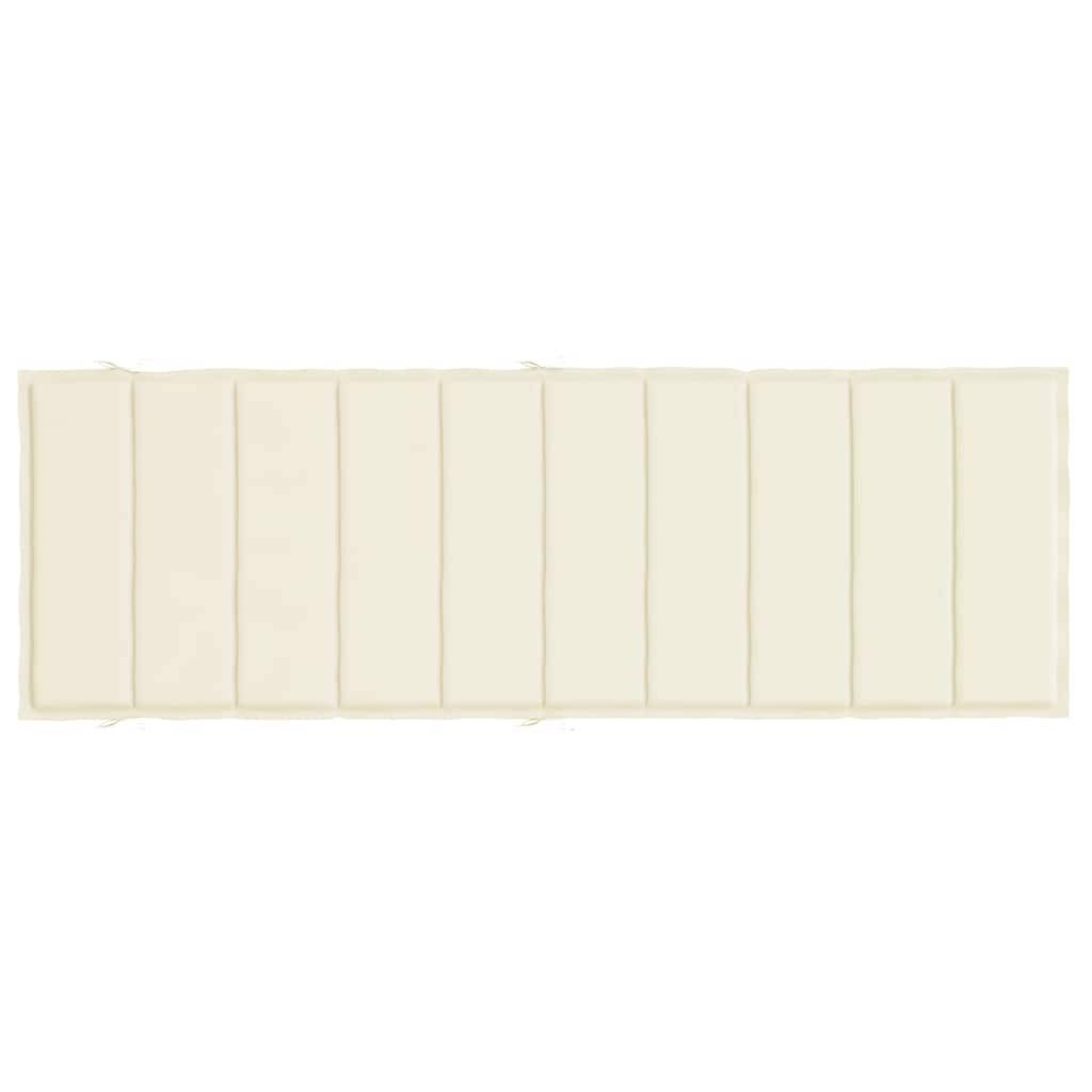 PANGIVO - Coussin de chaise longue tissu oxford crème 186 x 58 x 4 cm - PANGIVO - Image 5