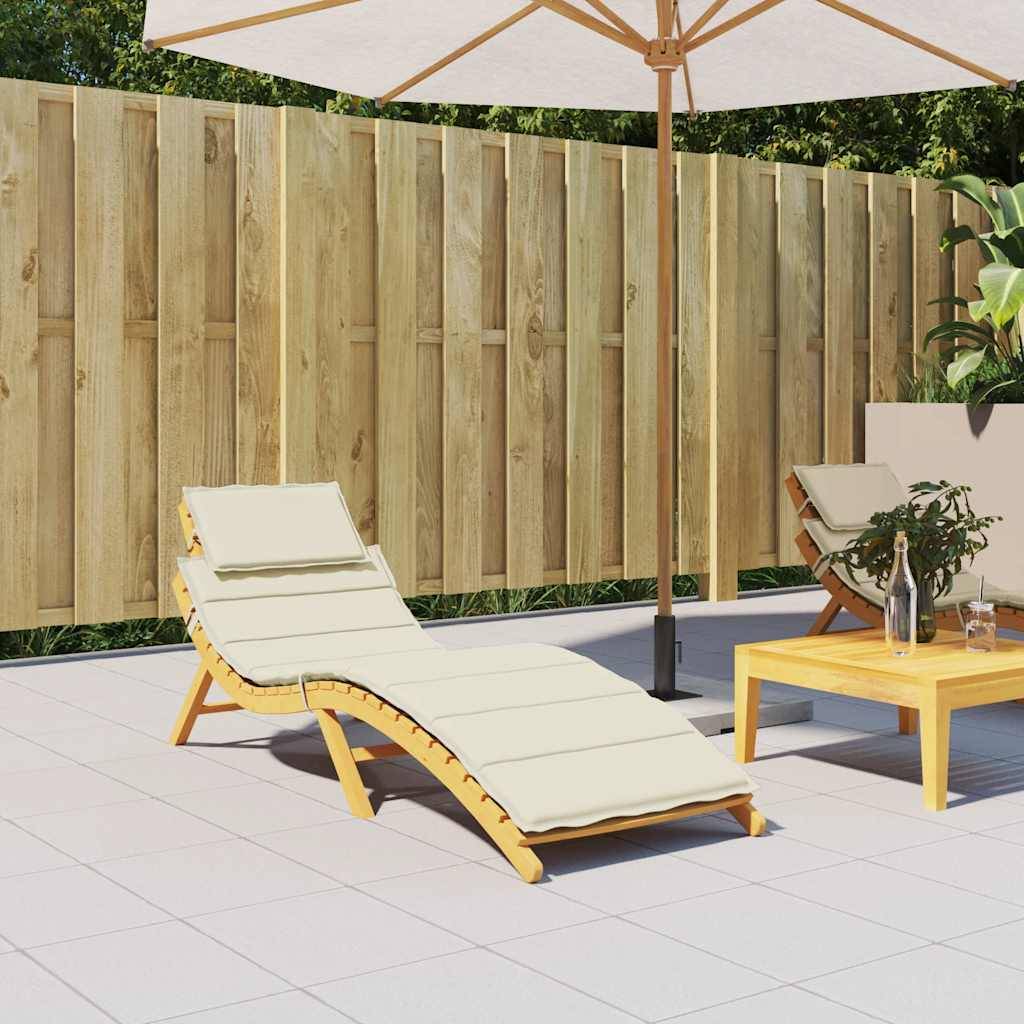 PANGIVO - Coussin de chaise longue tissu oxford crème 186 x 58 x 4 cm - PANGIVO - Image 2