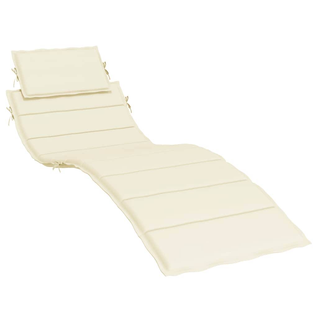 PANGIVO - Coussin de chaise longue tissu oxford crème 186 x 58 x 4 cm - PANGIVO - Image 1