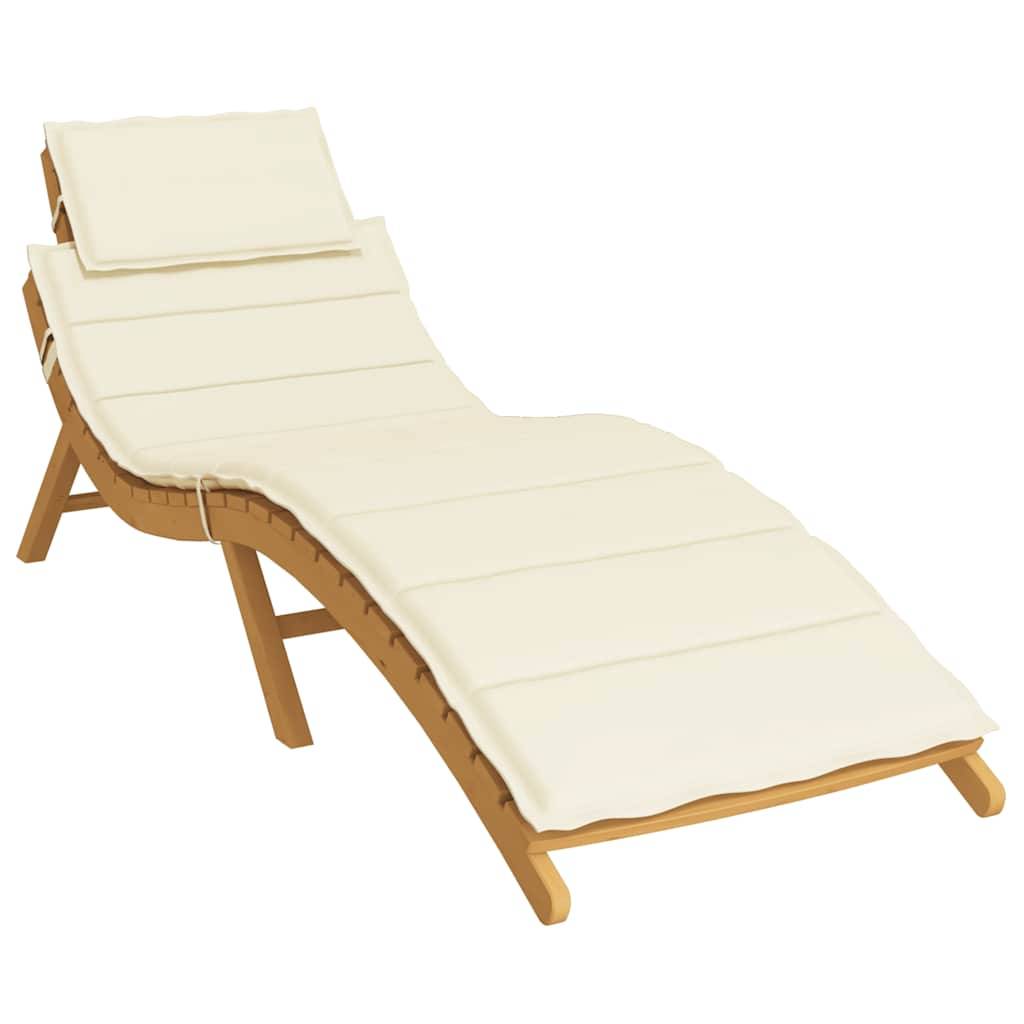 PANGIVO - Coussin de chaise longue tissu oxford crème 186 x 58 x 4 cm - PANGIVO - Image 3