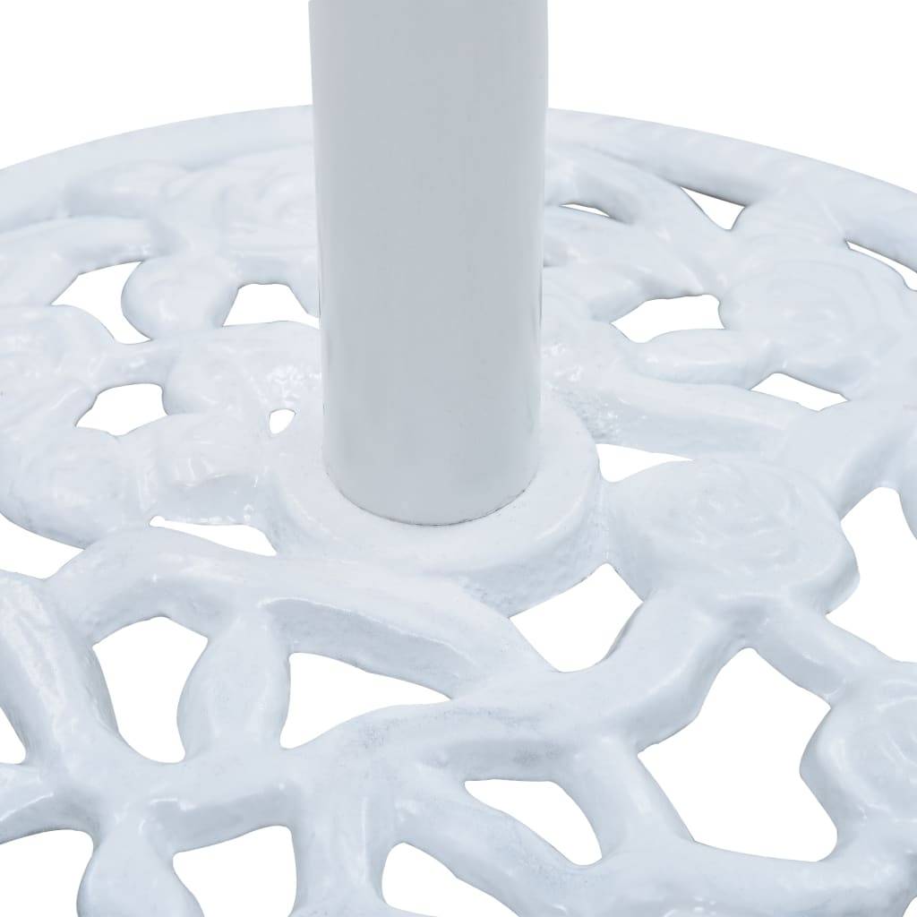 Socle de parasol - accessoire parasol Blanc 12 kg 48 cm Fonte - MEUBLE PRO - Image 4