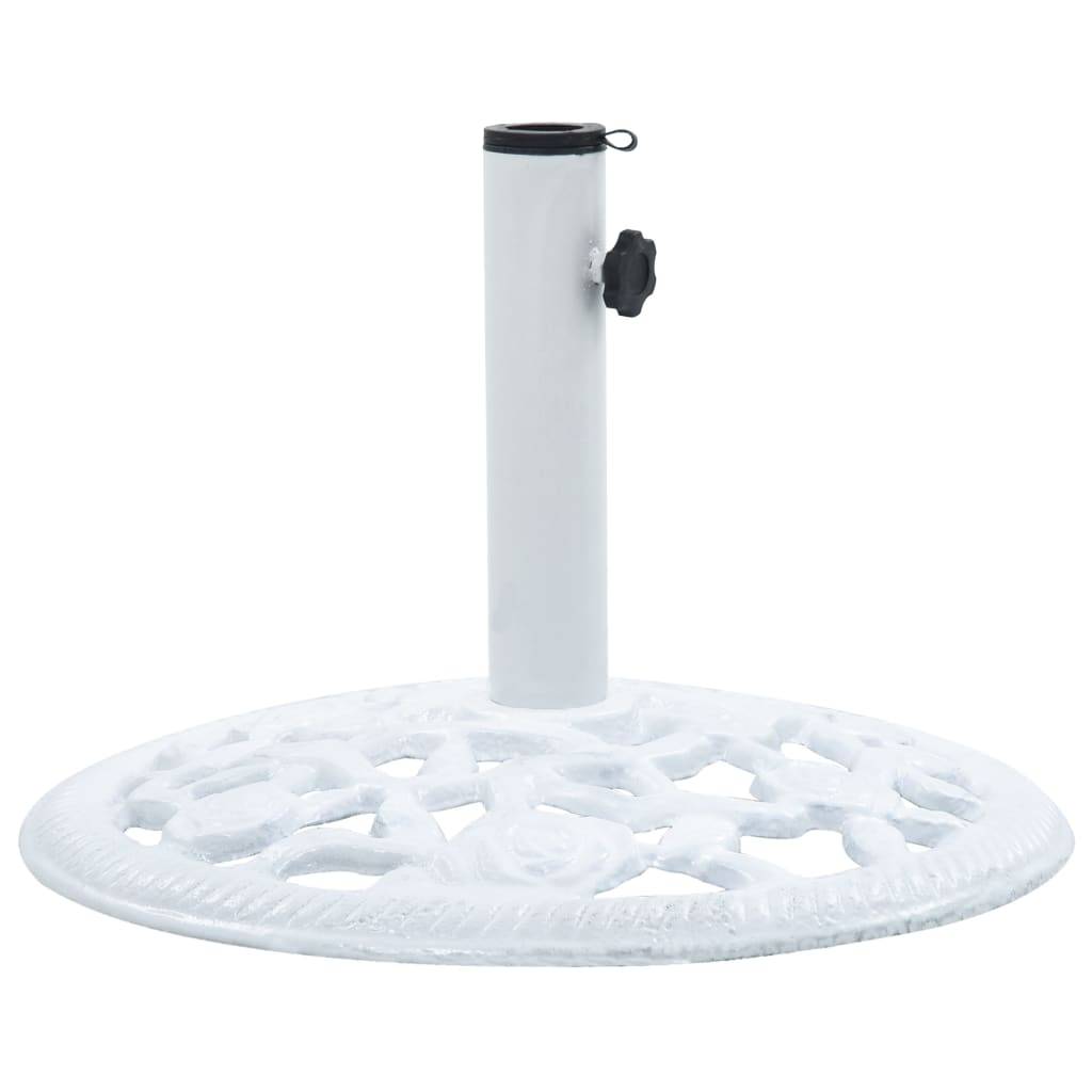 Socle de parasol - accessoire parasol Blanc 12 kg 48 cm Fonte - MEUBLE PRO - Image 1